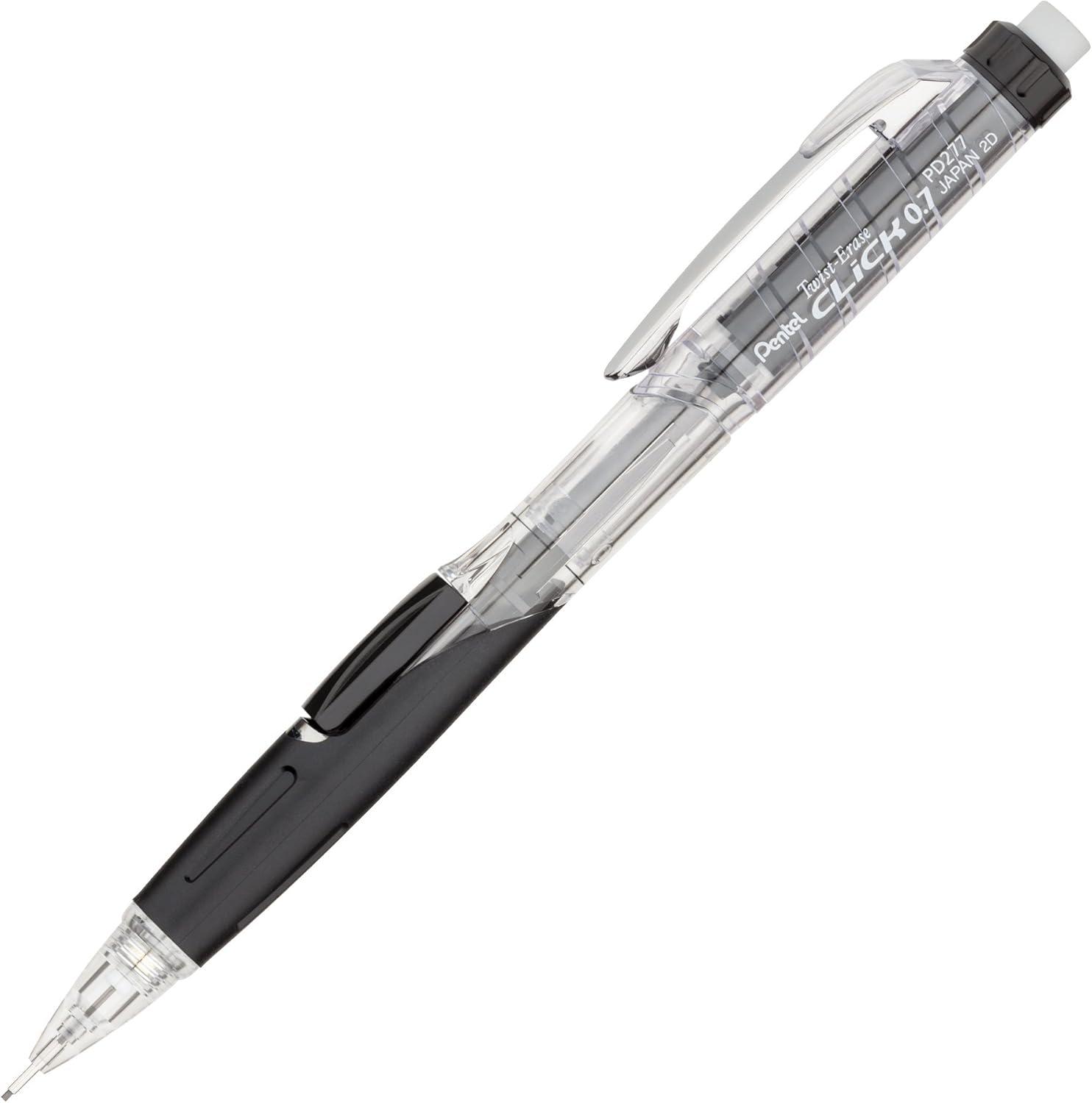 imagePentel TwistErase Click Mechanical Pencil 07mm Assorted Barrel Colors Color May Vary Box of 12 PD277TA