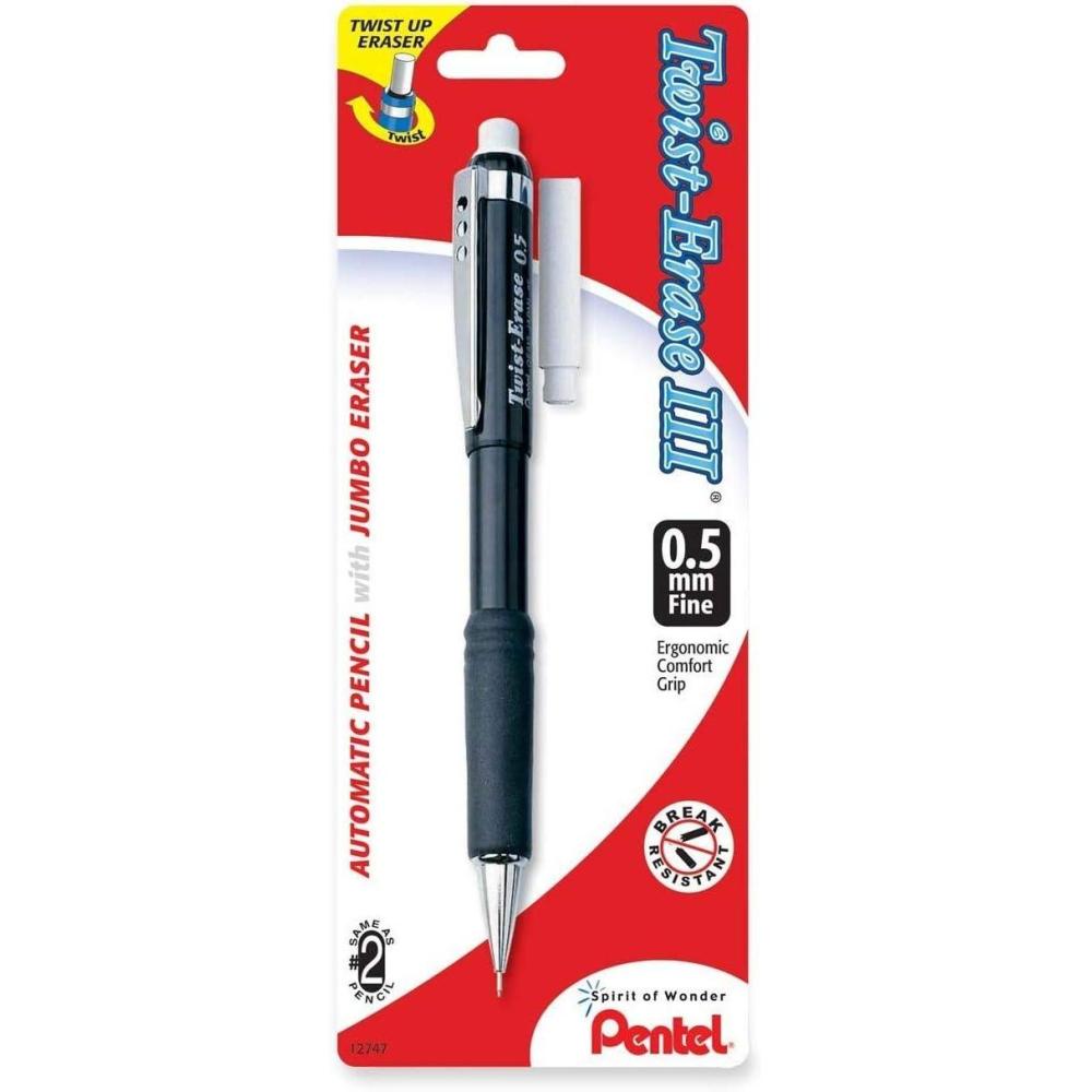 imagePentel 434347 TwistErase III Mechanical Pencils No 2 Medium Lead1 Count Pack of 1