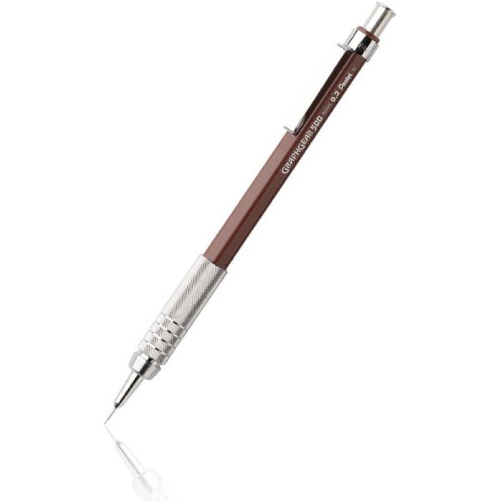 imagePentel GraphGear 500 Automatic Pencil Kit 07mm Refill Leads Block Eraser 2 Pack PG527LEBP203mm