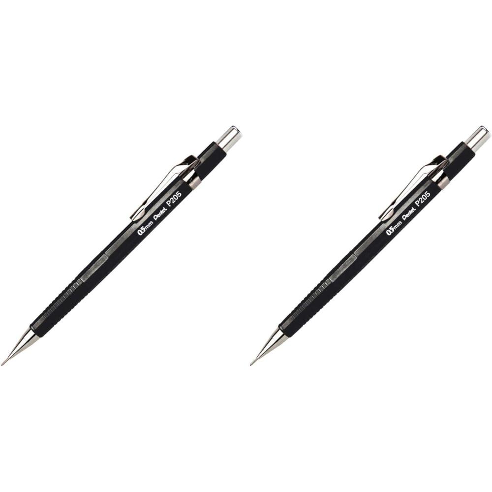 imagePentel P205A Sharp Mechanical Drafting Pencil 05 mm Black Barrel1 Count Pack of 2