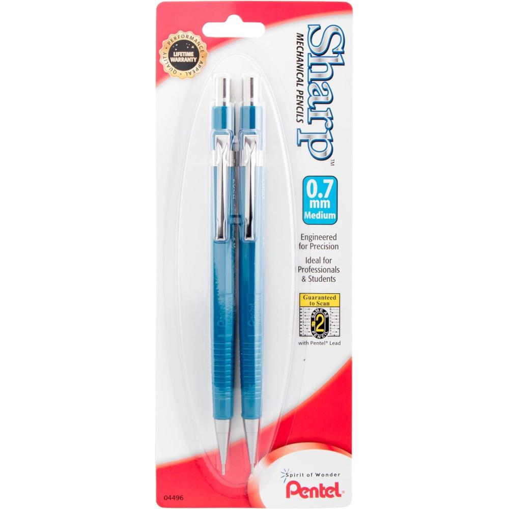 imagePentel P207BP2K6 Sharp Mechanical Drafting Pencil 07 mm Blue Barrel 2Pack