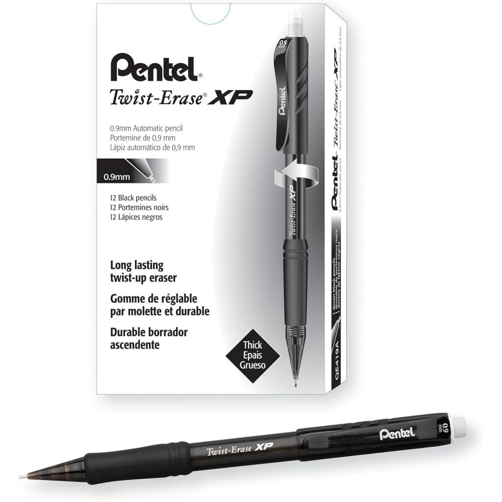 imagePentel QE419A TwistErase EXPRESS Mechanical Pencil 9mm Black Box of 1 DozenBlack