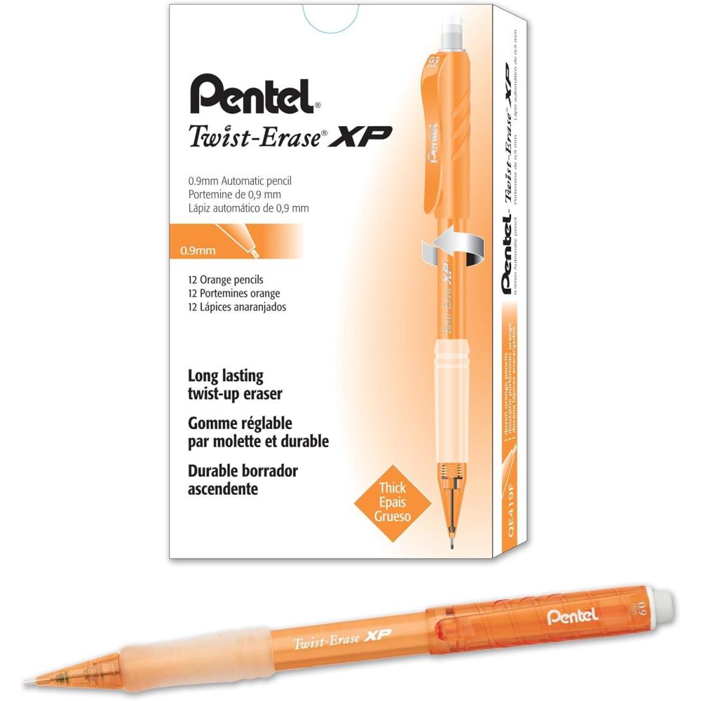 imagePentel QE419A TwistErase EXPRESS Mechanical Pencil 9mm Black Box of 1 DozenOrange