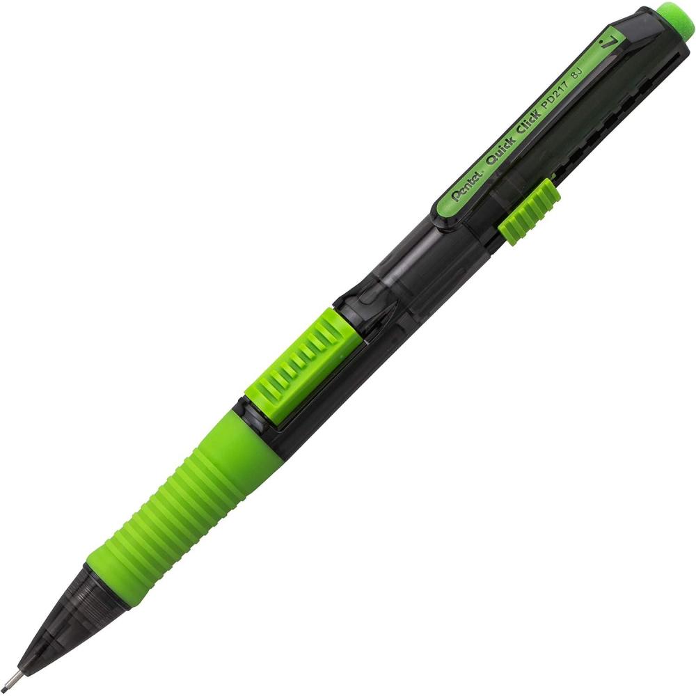 imagePentel Quick Click Pop Mechanical Pencil 07mm Medium 2 Eraser Refills Pack of 4 PD217ALEBP412 Count Pack of 1