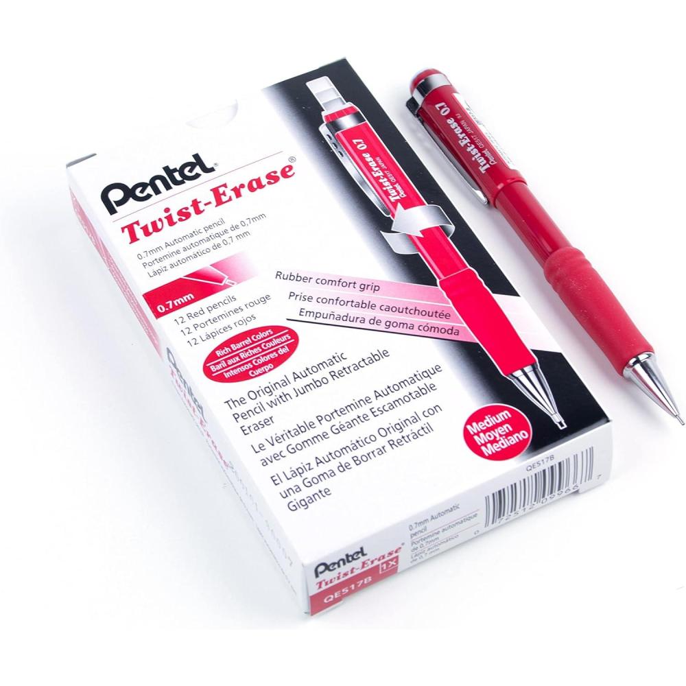 imagePentel TwistErase III Mechanical Pencil 07mm Black Barrel 12 Pack QE517A07 mm 12 Count