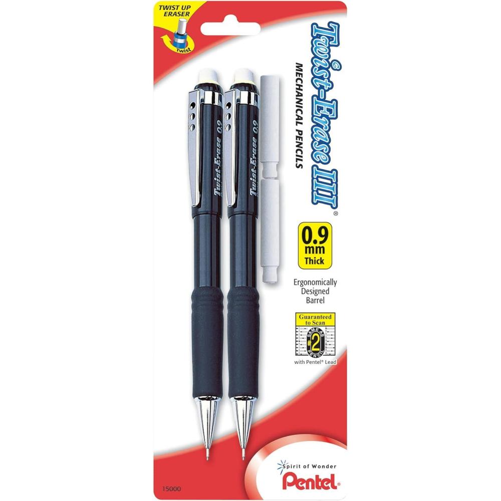 imagePentel TwistErase III Mechanical Pencils No2 Pack wErasers