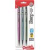 Pentel P207MBP3M1 Sharp Mechanical Drafting Pencil 0.7 mm Assorted Pastel Barrels 3/Pack