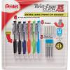 Pentel Twist-Erase Click Mechanical Pencils 0.7mm, HB #2, School Supplies, Teacher Supplies, Drawing Sketching pencils, Assorted Barrel Colors- 6 Mechanical Pencils, 6 Erasers, 3 Tubes of Lead Refills