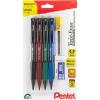 imagePentel TwistErase EXPRESS Mechanical Pencils 09mm Assorted Barrel Colors Pack of 4 Pencils Lead  Small Block Eraser
