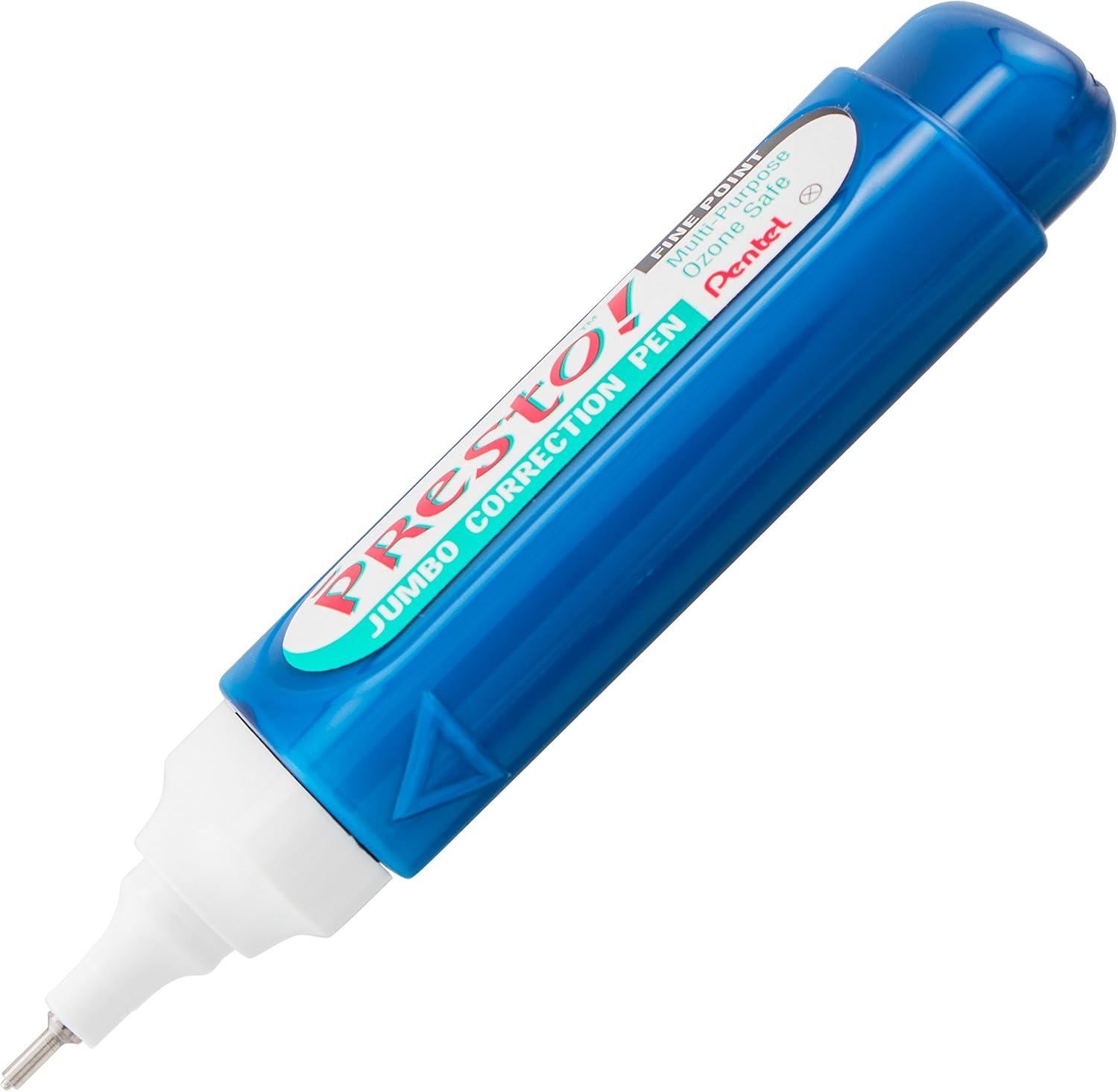 imagePentel Presto Jumbo Correction Pen Fine Point Metal Tip Box of 12 ZL31W1 Count Pack of 2