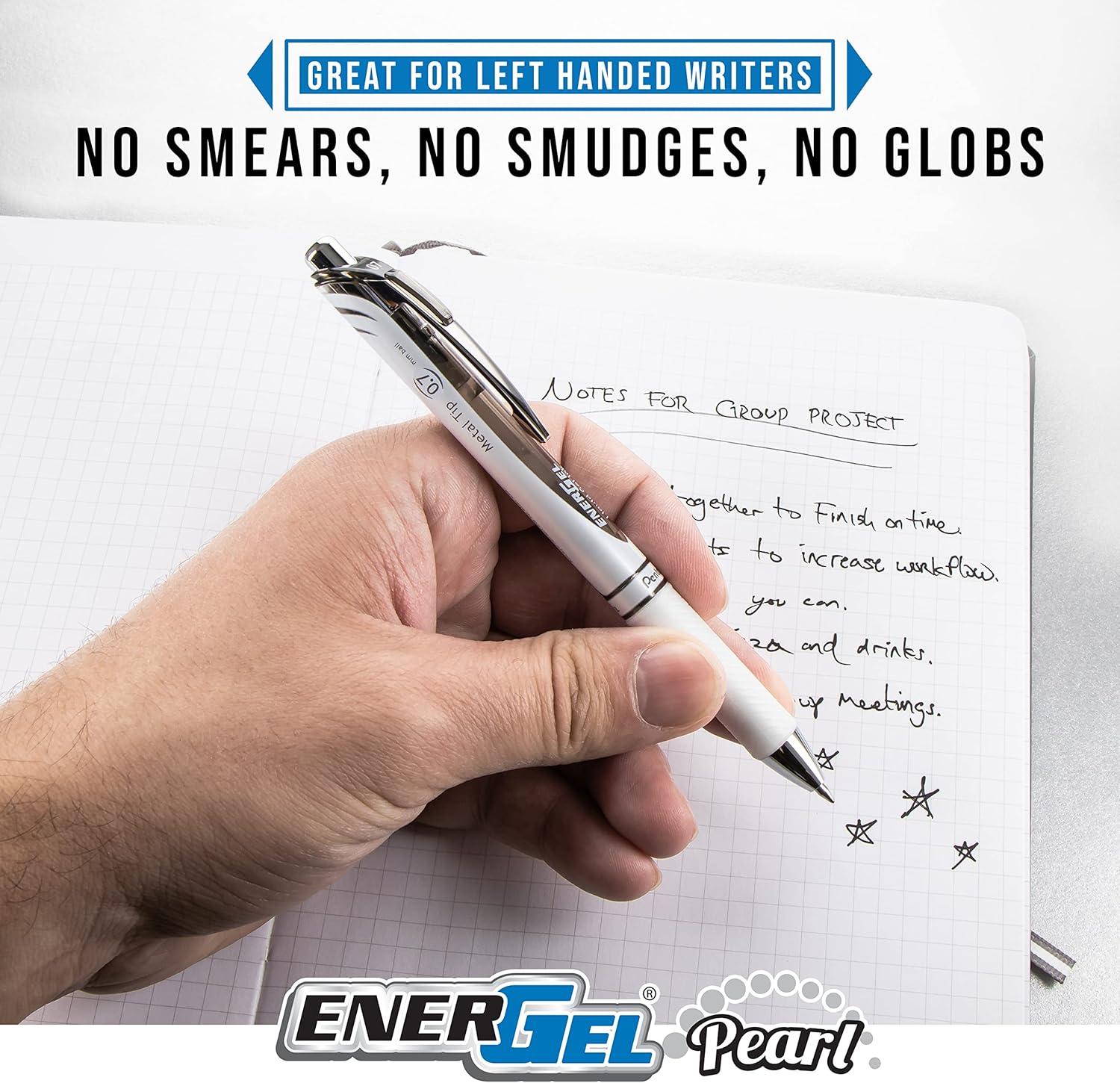 imagePentel Writing Essentials 10 pack  4 EnerGel gel pens 2 Twist Erase III 07mm mechanical pencils 2 HiPolymer block erasers and 2 HiPolymer 07mm HB lead