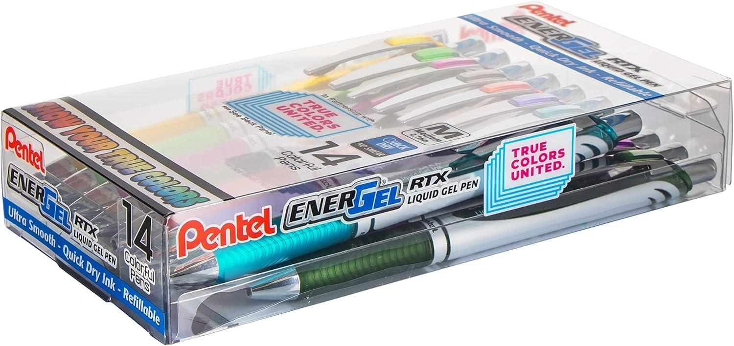 imagePentel EnerGel RTX True Colors United 07mm Medium Line Assorted Ink 20 Pack Box BL77PC20MTCUTrue Colors  Assorted