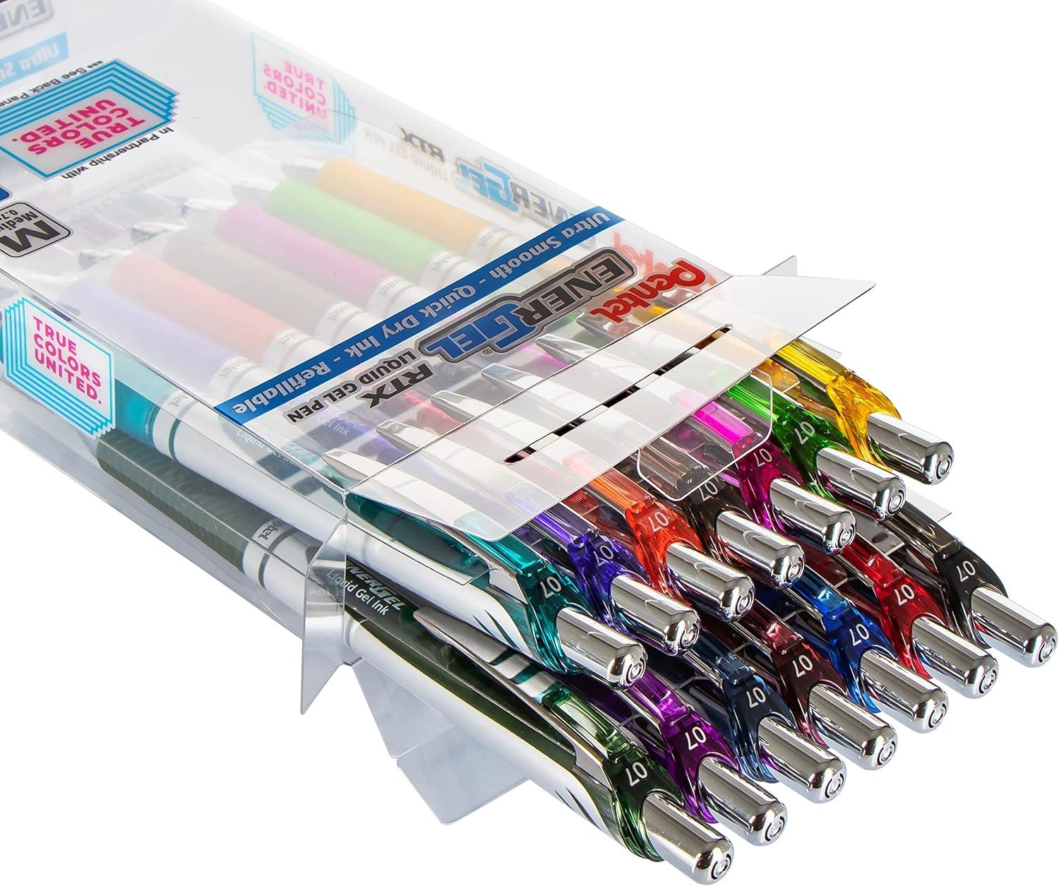 imagePentel EnerGel RTX True Colors United 07mm Medium Line Assorted Ink 20 Pack Box BL77PC20MTCUTrue Colors  Assorted