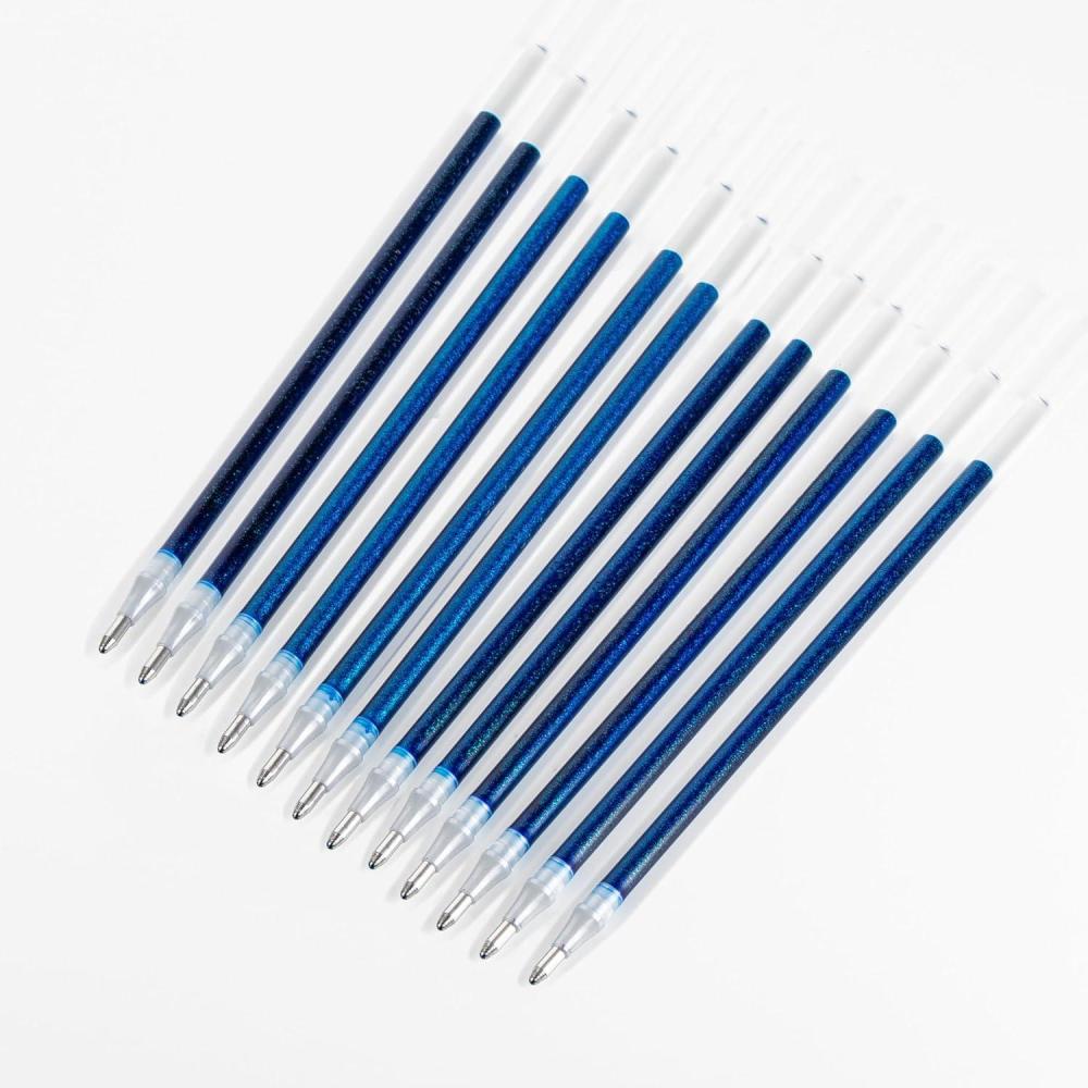 imagePentel Arts Sparkle Pop Gel Pen Refill 10mm Bold Line SilverLight Silver Ink Pack of 12 Refills KF10DZBlue