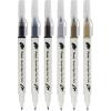 Pentel Arts Sign Pen Twin Brush, Pack of 6 Pens, Black Hues (SESW30CPC6-1)