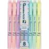 Pentel Illumina Flex Twin Tip Highlighter, Dual-Tip Marker Highlighter, Flex Tip and Chisel, 8 Asstorted Pastel Ink Colors, Pack of 8 (SLW11P-8E)