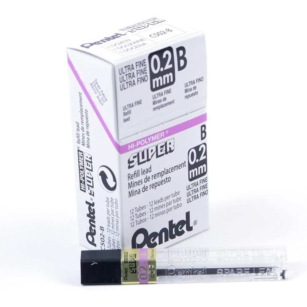 imagePentel Super HiPolymer Lead Refill 02mm  12 PiecesTube C502B