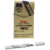 Pentel Super Hi-Polymer Lead 0.5 mm Mechanical Pencil, Fine, 2B, Box of 12 (C525-2B)(2H)
