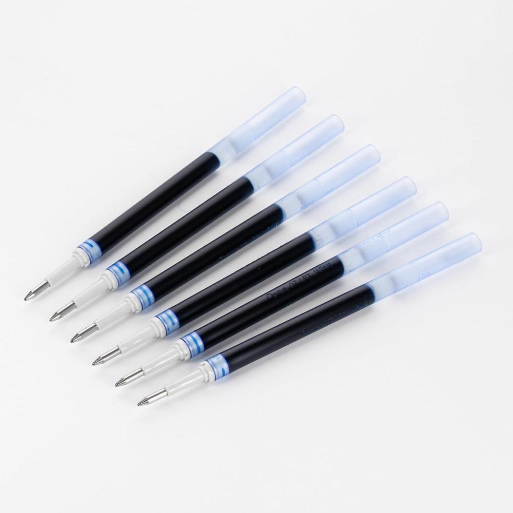 imagePentel Refill Ink  For EnerGel Gel Pen 07mm Metal Tip Medium Black Ink Pack of 6 Refills LR76ABlue