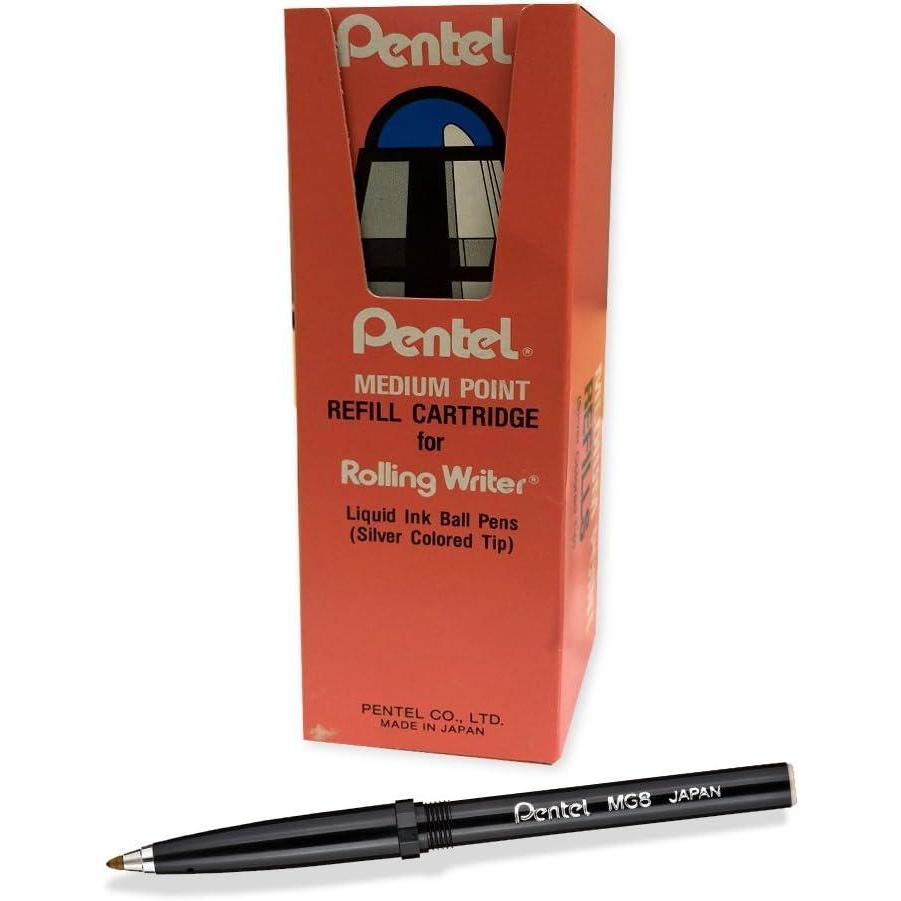 imagePentel Rolling Writer Refills R3 Slim Refill Medium Black Box of 12 Refills