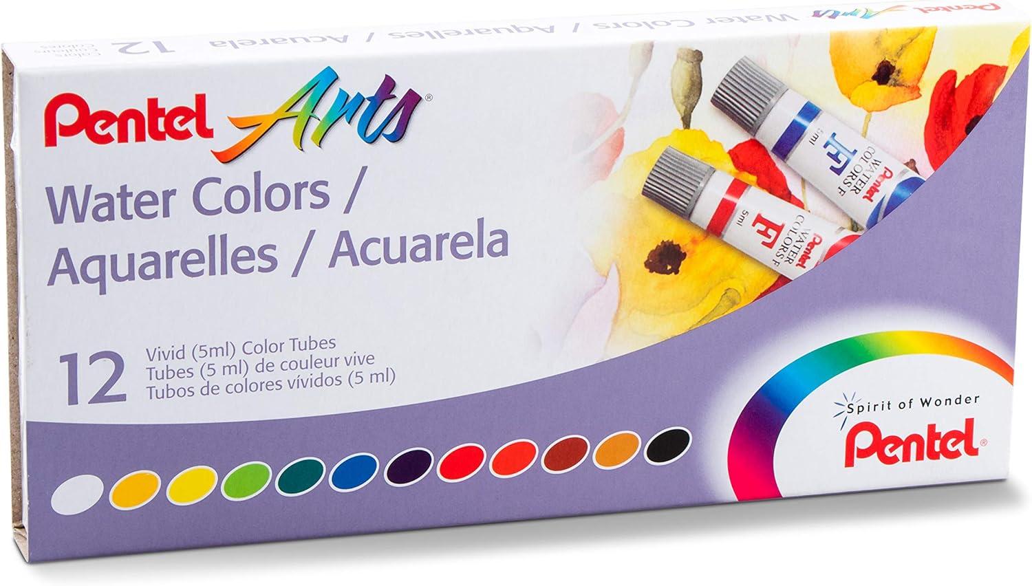 imagePentel Arts Water Colors Assorted Colors Pack of 18 WFRS1812 Count Pack of 1