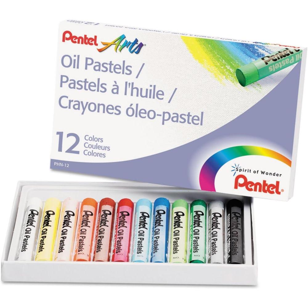 imagePentel Arts Oil Pastels 16 Color Set PHN161 Count Pack of 12