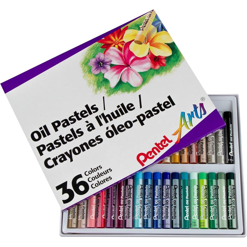 imagePentel Arts Oil Pastels 16 Color Set PHN1636 Count Pack of 1