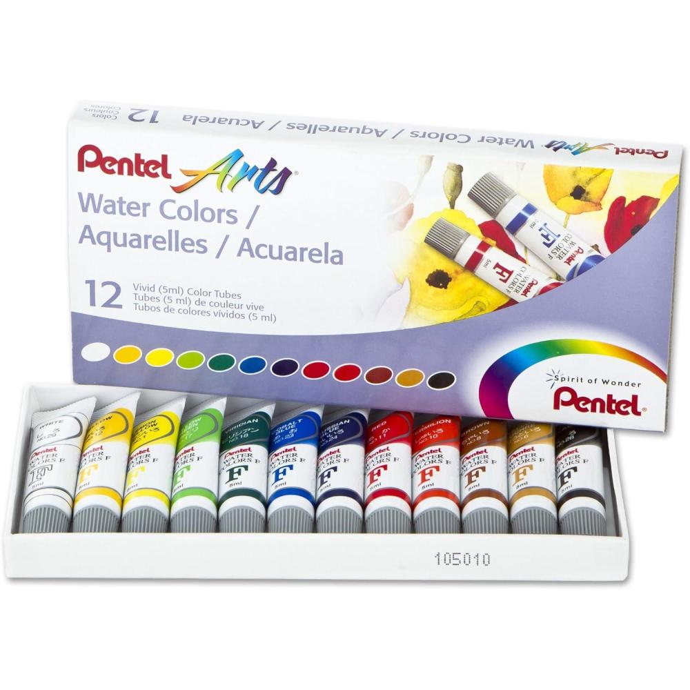 imagePentel Arts Water Colors Assorted Colors Pack of 18 WFRS1812 Count Pack of 1
