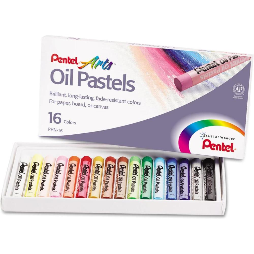 imagePentel PHN16 Oil Pastel Set with Carrying Case16Color Set Assorted 16Set