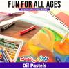 Pentel Arts Oil Pastels, 16 Color Set (PHN-16)(1 Count (Pack of 72))