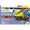 Pentel Arts Oil Pastels, Assorted colours, 1 pack of 25 sticks(1 Count (Pack of 50))