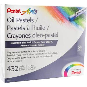 Pentel – Oil Pastel Set With Carrying Case12-Color Set Assorted 432/Pack “Product Category: Crafts & Recreation Room Products/Arts & Crafts Supplies”