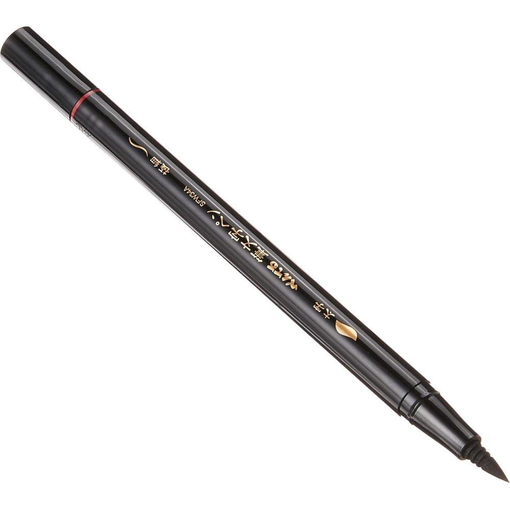 imagePentel Arts Duo Point Flex Double Ended Brush Black Ink 1Pack Carded SFW34BPAPentel Arts Duo Point Flex