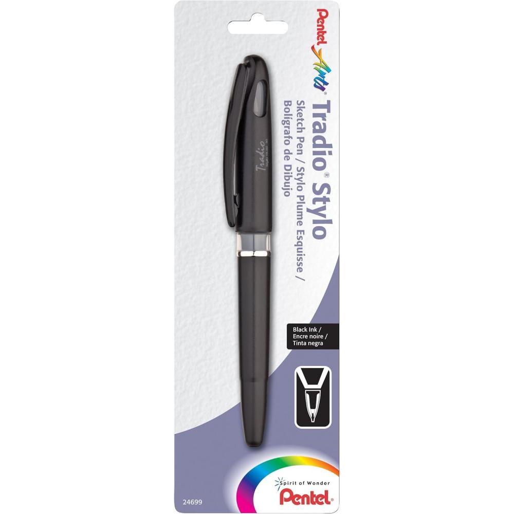 imagePentel Arts Tradio Stylo Sketch Pen Black Ink Pack of 1 TRJ50BPA