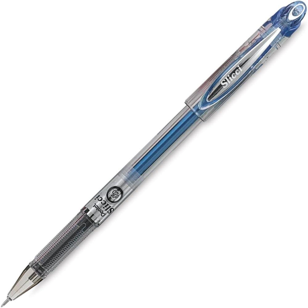 imagePentel Arts Slicci 025 mm Extra Fine Gel Pen Black Ink 1 Pack BG202BPABlue