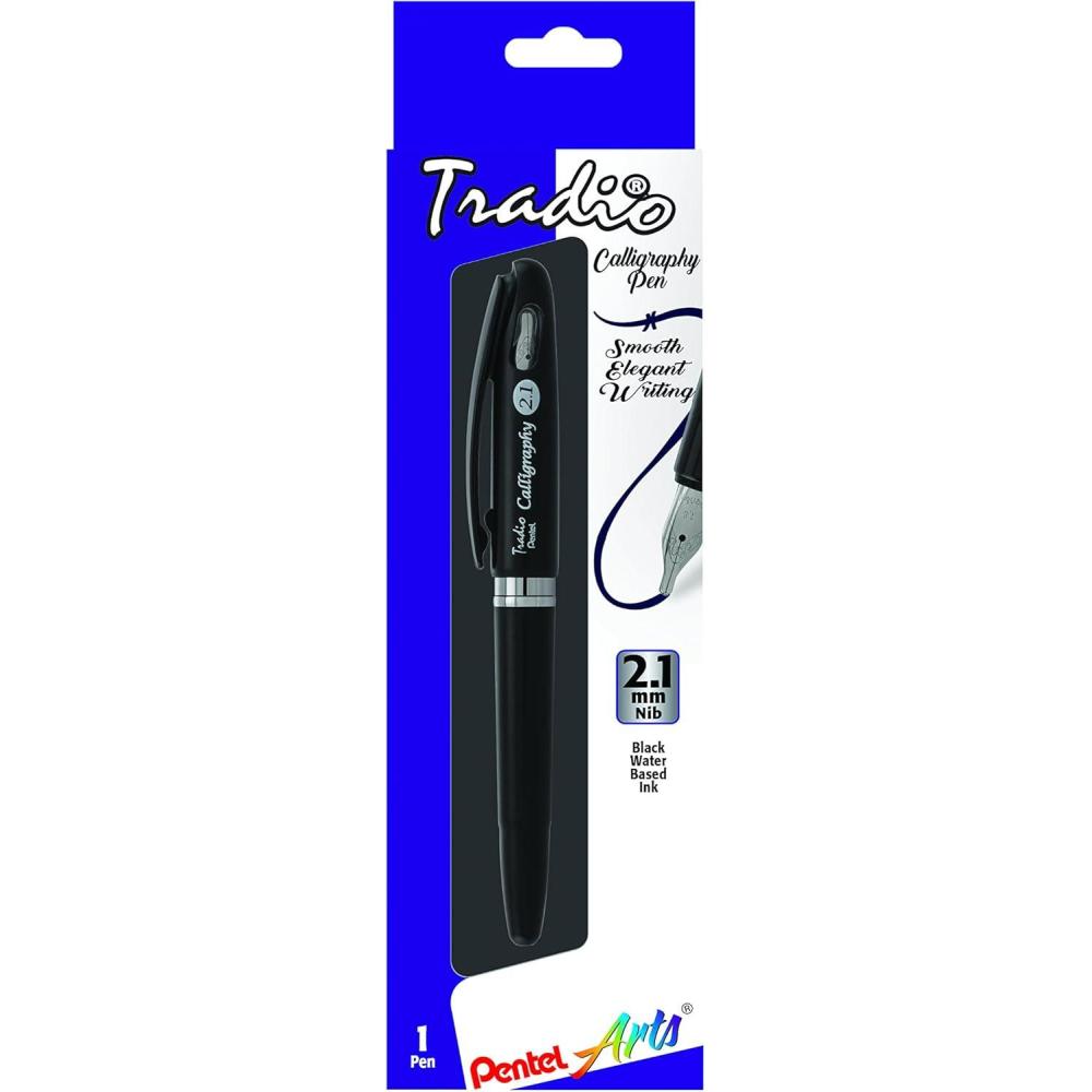imagePentel Arts Tradio Calligraphy Pen WaterBased Ink 18mm Black Barrel  TRC118ABP21mm