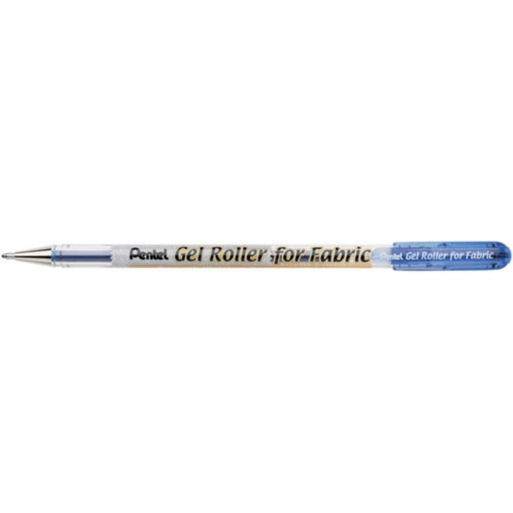 imagePentel Gel Roller for Fabric 10mm Bold Lines Permanent Black Ink Box of 12 BN15ABlue