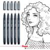 Pentel Arts Pointliner Pen, (0.05mm), Black Ink, Box of 12 Pens (S20P-05A)