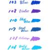 Pentel Arts Sign Pen Twin Brush, Pack of 6 Pens, Blue Hues (SESW30CPC6-2)