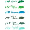 Pentel Arts Sign Pen Twin Brush, Pack of 6 Pens, Green Hues (SESW30CPC6-3)