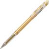 Pentel Arts Slicci 0.25 mm Extra Fine Gel Pen, Black Ink, 1 Pack (BG202BPA)(Gold)