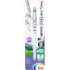 Pentel Arts Slicci 0.25 mm Extra Fine Gel Pen, Black Ink, 1 Pack (BG202BPA)(Silver)