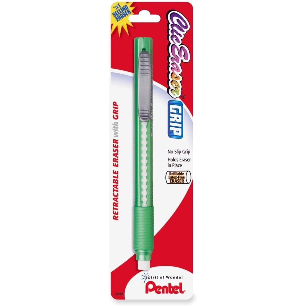 imagePentel Clic Retractable Eraser with Grip 3 PackAssorted