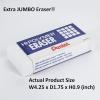 Pentel Arts Hi-Polymer White Cap Erasers, Pack of 10 (ZEH02PABP10)(White)