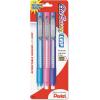Pentel Clic Retractable Eraser with Grip, 3 Pack(Assorted)
