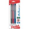Pentel Clic Retractable Eraser with Grip, 3 Pack(Multicolor)