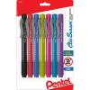 Pentel Clic Retractable Eraser, Assorted Colored Pen Style Grip Erasers, Pack of 7(7 Count (Pack of 1))