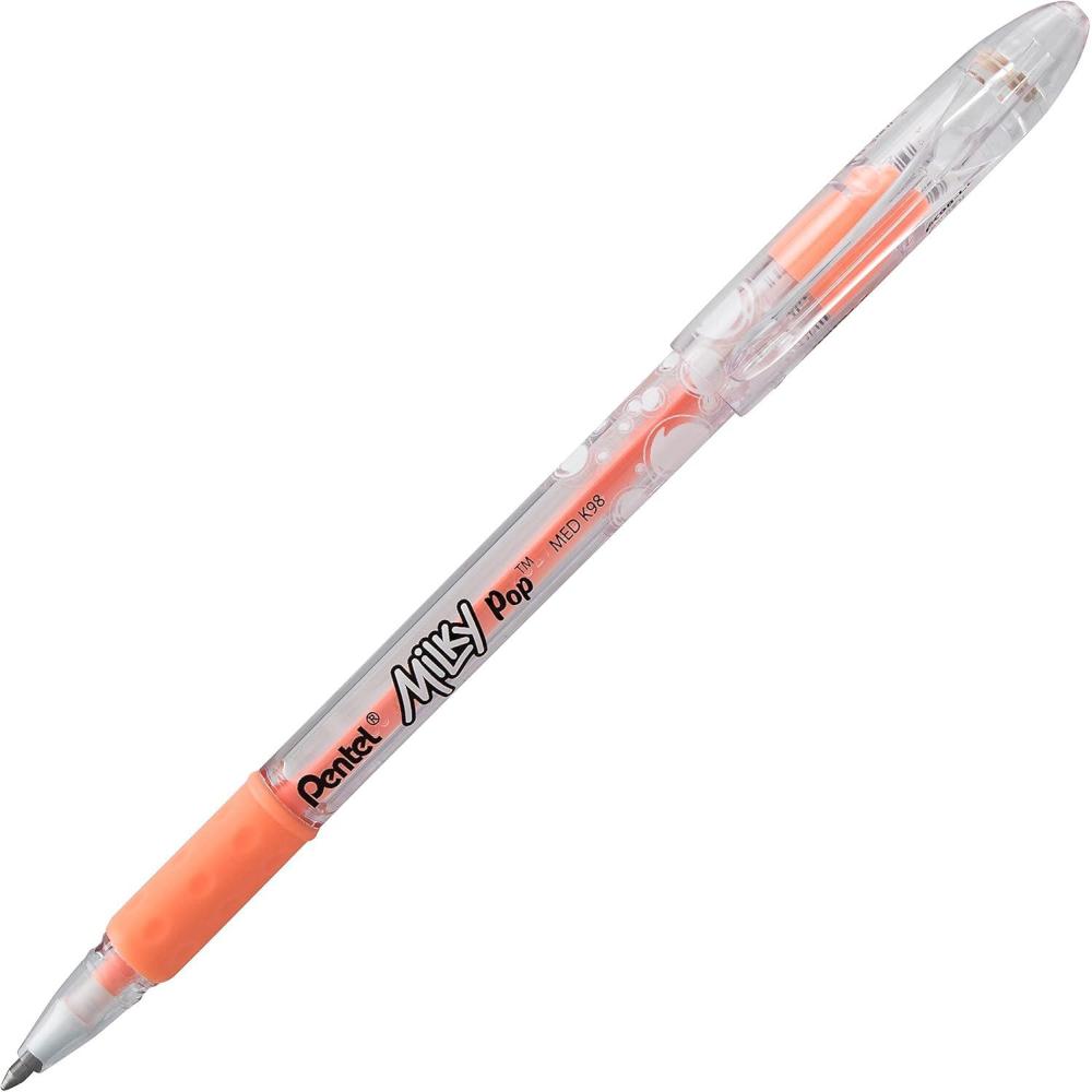 imagePentel Milky Pop Pastel Gel Pen 08mm Medium Line Assorted Colors 4Pk K98BP4M 4 Pack