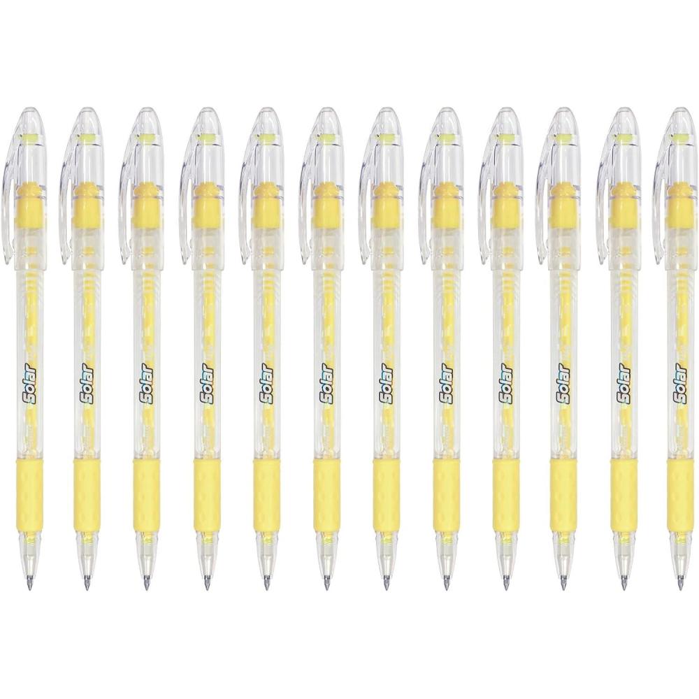 imagePentel Solar Pop Neon Gel Pen 06mm Medium Line Lime green Ink  K96KYellow