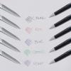 Pentel Glidewrite Signature Ballpoint Pen Black Barrel, (1.0mm) Medium Line, Black Ink, 12 Pens (BX930A-A)(Purple)